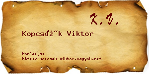 Kopcsák Viktor névjegykártya