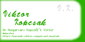 viktor kopcsak business card